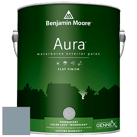 Benjamin Moore Aura 629 Waterborne Exterior Flat Finish краска цвет 2135-40 Province Blue