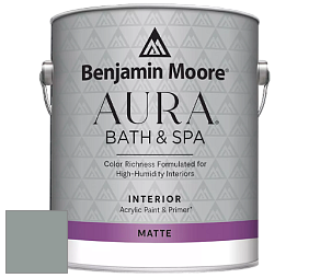 Benjamin Moore Aura 532 Bath & Spa Waterborne Interior Paint Matte Finish краска цвет NCS S 4005-B80G 