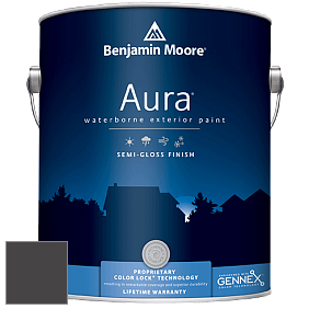 Benjamin Moore Aura 632 Waterborne Exterior Semi-Gloss Finish краска цвет 2128-10 Black Beauty