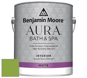 Benjamin Moore Aura 532 Bath & Spa Waterborne Interior Paint Matte Finish краска цвет 2029-30 Rosemary Green