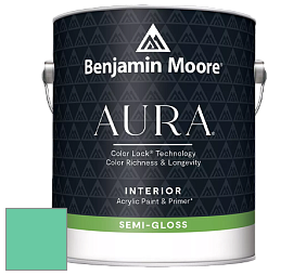 Benjamin Moore Aura 528 Waterborne Interior Semi-gloss Finish краска цвет 2039-40 Teal Blast