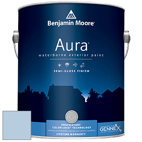 Benjamin Moore Aura 632 Waterborne Exterior Semi-Gloss Finish краска цвет 821 Blue Ice