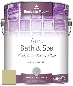 Benjamin Moore Aura 532 Bath & Spa Waterborne Interior Paint Matte Finish краска цвет NCS S 2020-G80Y 