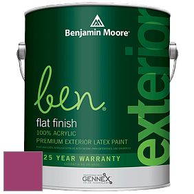 Benjamin Moore Ben 541 Waterborne Exterior Flat Finish краска цвет 2077-20 Gypsy Pink