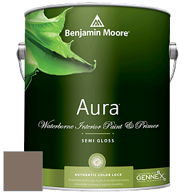 Benjamin Moore Aura 528 Waterborne Interior Semi-gloss Finish краска цвет 1008 Devonwood Taupe