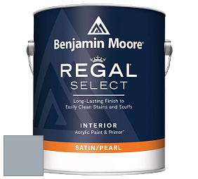 Benjamin Moore 550 Regal Select Waterborne Interior Pearl Finish краска цвет 2127-50 Pike's Peak Gray