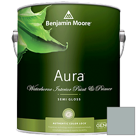 Краска Aura Waterborne Interior Semi-gloss Finish (528) цвет 1586 Silver Mink