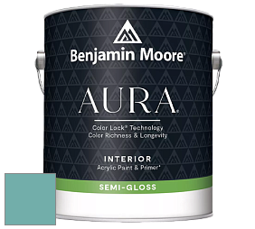Benjamin Moore Aura 528 Waterborne Interior Semi-gloss Finish краска цвет 2049-40 Peacock Blue