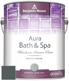 Benjamin Moore Aura 532 Bath & Spa Waterborne Interior Paint Matte Finish краска цвет 2122-10 Dark Pewter