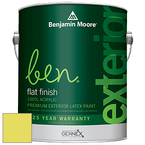Benjamin Moore Ben 541 Waterborne Exterior Flat Finish краска цвет 2025-40 Limelight