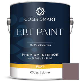 Краска COLOR SMART CS 745 ELIT PAINT глубокоматовая моющаяся краска цвет 1252 Mink Violet