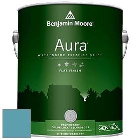 Benjamin Moore Aura 629 Waterborne Exterior Flat Finish краска цвет 2057-40 Ash Blue