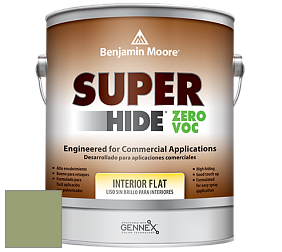 Benjamin Moore 355 Super Hide Zero Voc Interior Flat краска цвет NCS S 3030-G40Y 