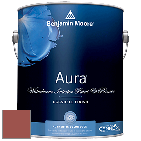 Benjamin Moore Aura 524 Waterborne Interior Eggshell Finish краска цвет 2089-10 Iron Ore Red
