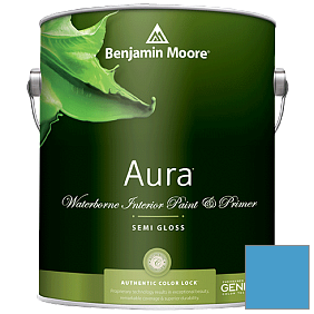 Краска Aura Waterborne Interior Semi-gloss Finish (528) цвет 2064-40 Clearest Ocean Blue