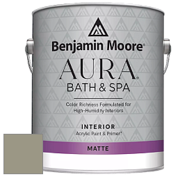 Benjamin Moore Aura 532 Bath & Spa Waterborne Interior Paint Matte Finish краска цвет 2141-40 Creekside Green