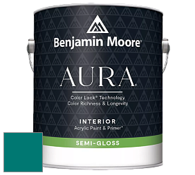 Benjamin Moore Aura 528 Waterborne Interior Semi-gloss Finish краска цвет NCS S 4050-B50G 