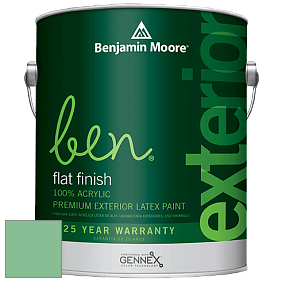 Benjamin Moore Ben 541 Waterborne Exterior Flat Finish краска цвет 2036-40 Meadowlands Green