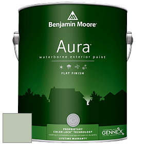 Benjamin Moore Aura 629 Waterborne Exterior Flat Finish краска цвет 443 Desert Green