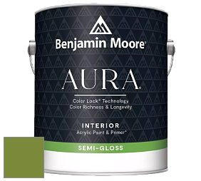 Benjamin Moore Aura 528 Waterborne Interior Semi-gloss Finish краска цвет NCS S 3060-G40Y 