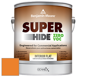 Benjamin Moore 355 Super Hide Zero Voc Interior Flat краска цвет 2017-10 Orange Juice