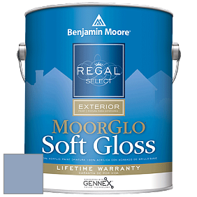 Benjamin Moore W096 Regal Select Exterior Paint-Moor GloSoft Gloss Finish краска цвет 1433 Blue Pearl