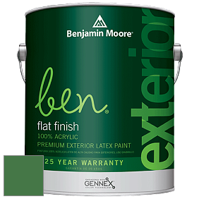 Benjamin Moore Ben 541 Waterborne Exterior Flat Finish краска цвет 2035-20 Cactus Green