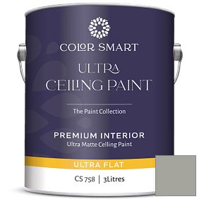 Краска COLOR SMART CS 758 ULTRA CEILING PAINT ультраматовая краска цвет 1482 Sabre Gray