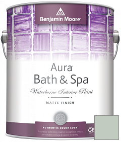 Краска Benjamin Moore Aura Bath & Spa Interior Paint Matte Finish (532) цвет 458 Sage Tint