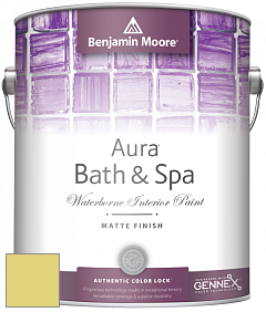 Benjamin Moore Aura 532 Bath & Spa Waterborne Interior Paint Matte Finish краска цвет 396 Chic Lime