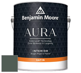 Benjamin Moore Aura 526 Waterborne Interior Satin Finish покрытие цвет 707 Calico Blue