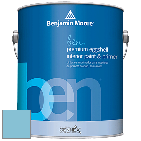 Benjamin Moore Ben W626 Premium Interior Latex Eggshell краска цвет 2058-50 Aquarium Blue