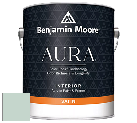 Benjamin Moore Aura 526 Waterborne Interior Satin Finish покрытие цвет 631 Aberdeen Green