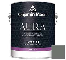 Краска Benjamin Moore Aura Interior Paint - Matte (522) цвет 1581 Millstone Gray