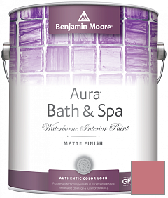Краска Benjamin Moore Aura Bath & Spa Interior Paint Matte Finish (532) цвет 2006-40 Glamour Pink