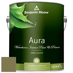 Benjamin Moore Aura 528 Waterborne Interior Semi-gloss Finish краска цвет NCS S 5030-G70Y 