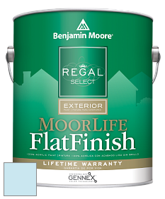 Benjamin Moore W105 Regal Select Exterior Paint-MoorLife Flat Finish краска цвет 2066-70 Light Blue
