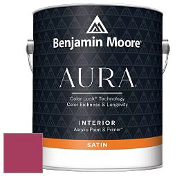 Benjamin Moore Aura 526 Waterborne Interior Satin Finish покрытие цвет 2079-20 Blushing Red