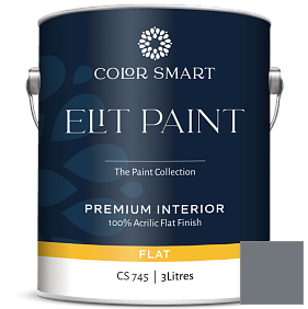 Краска COLOR SMART CS 745 ELIT PAINT глубокоматовая моющаяся краска цвет 2125-30 Gray Shower