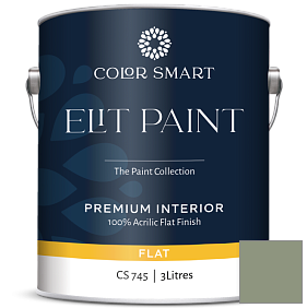 Краска COLOR SMART CS 745 ELIT PAINT глубокоматовая моющаяся краска цвет 453 Adirondack Green