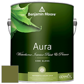 Benjamin Moore Aura 528 Waterborne Interior Semi-gloss Finish краска цвет NCS S 4550-G50Y 