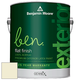 Benjamin Moore Ben 541 Waterborne Exterior Flat Finish краска цвет 2146-60 Cream Silk