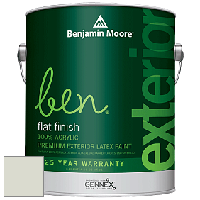 Benjamin Moore Ben 541 Waterborne Exterior Flat Finish краска цвет OC-49 Titanium