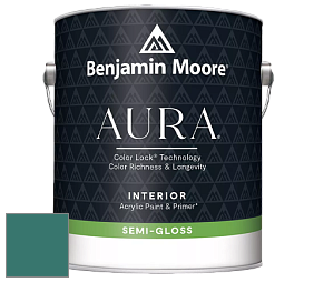 Benjamin Moore Aura 528 Waterborne Interior Semi-gloss Finish краска цвет 2052-30 Tropical Turquoise