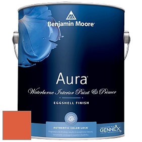 Benjamin Moore Aura 524 Waterborne Interior Eggshell Finish краска цвет 2014-20 Rumba Orange