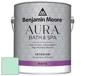 Benjamin Moore Aura 532 Bath & Spa Waterborne Interior Paint Matte Finish краска цвет 575 Tropical Paradise