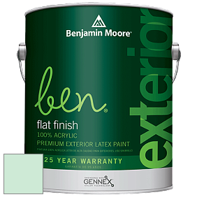Benjamin Moore Ben 541 Waterborne Exterior Flat Finish краска цвет 2036-60 Surf Green