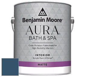 Benjamin Moore Aura 532 Bath & Spa Waterborne Interior Paint Matte Finish краска цвет NCS S 6030-R90B 