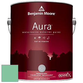Benjamin Moore Aura 631 Waterborne Exterior Satin Finish краска цвет 579 Cliffside Park