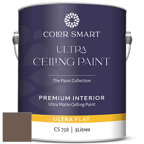 COLOR SMART CS 758 ULTRA CEILING PAINT ультраматовая краска цвет 2107-30 Rockies Brown